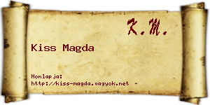 Kiss Magda névjegykártya